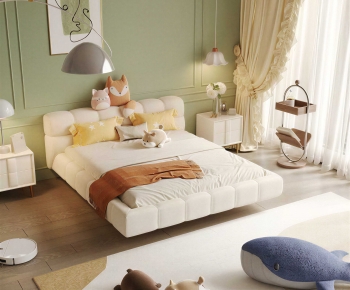 Modern Double Bed-ID:251578095