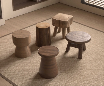 Wabi-sabi Style Stool-ID:324723014