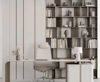 Modern Office Desk And Chair-ID:346750971