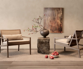 Wabi-sabi Style Lounge Chair-ID:146738055