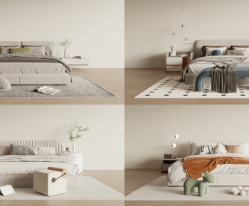 Modern Double Bed-ID:911052943