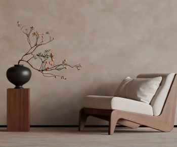 Wabi-sabi Style Single Sofa-ID:144454967