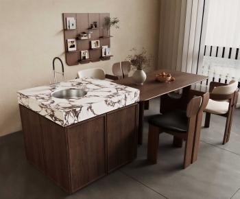 Wabi-sabi Style Dining Table And Chairs-ID:776684055