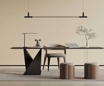 Modern Computer Desk And Chair-ID:109529524