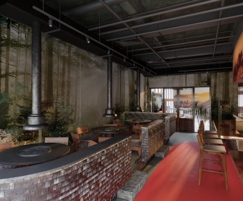 Modern Barbecue Restaurant-ID:980767015