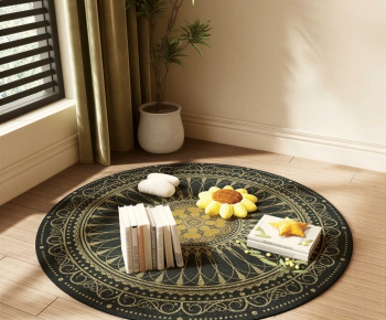 Modern Circular Carpet-ID:800640665