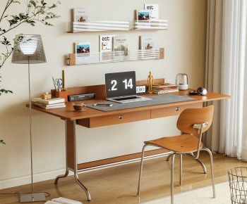 Modern Computer Desk And Chair-ID:435699941