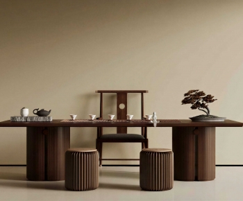 New Chinese Style Tea Tables And Chairs-ID:359241969