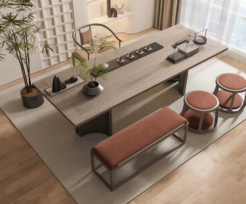 New Chinese Style Tea Tables And Chairs-ID:350267895