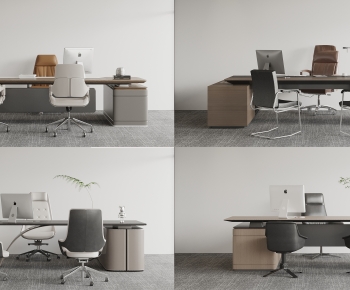 Modern Office Desk And Chair-ID:205168016