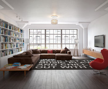 Modern A Living Room-ID:975770954