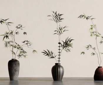 Wabi-sabi Style Ground Green Plant Potted Plants-ID:939985047