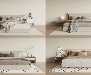 Modern Double Bed-ID:857985024