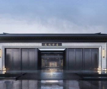 New Chinese Style Appearance Of Commercial Building-ID:120863918