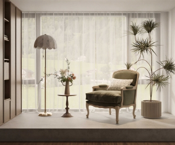 French Style Single Sofa-ID:373086931