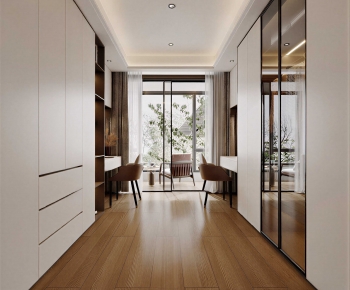 Modern Clothes Storage Area-ID:160350088