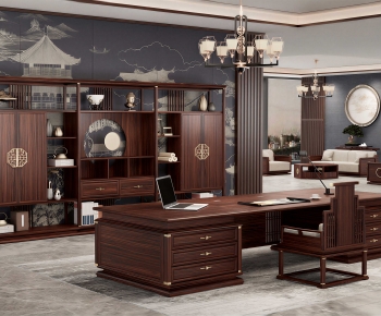 New Chinese Style Manager's Office-ID:653419972
