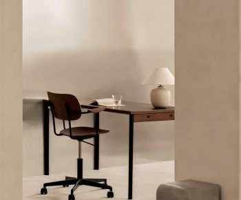 Modern Computer Desk And Chair-ID:373902083
