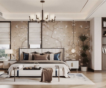 New Chinese Style Bedroom-ID:381881957