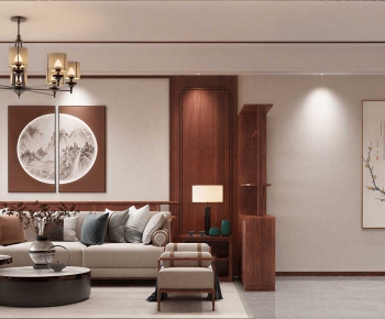 New Chinese Style A Living Room-ID:420713904