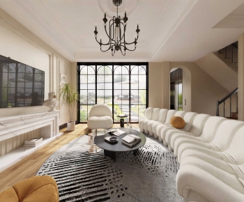 French Style A Living Room-ID:420784954