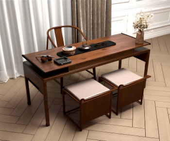 New Chinese Style Tea Tables And Chairs-ID:338910103