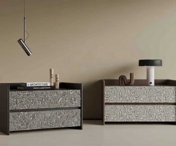 Wabi-sabi Style Bedside Cupboard-ID:258702045