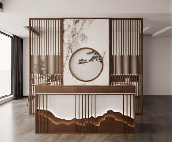 New Chinese Style Office Reception Desk-ID:511543043