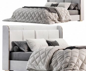 Simple European Style Double Bed-ID:523190026