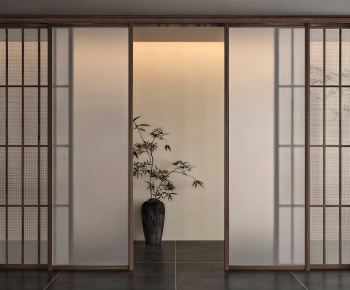 Wabi-sabi Style Sliding Door-ID:778846985