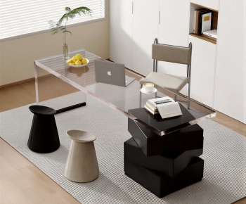 Modern Computer Desk And Chair-ID:201636081