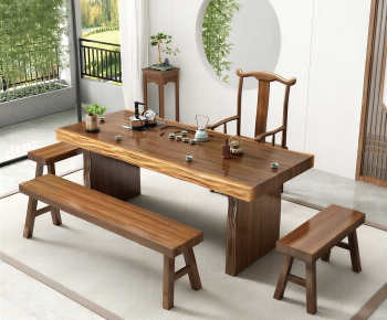 New Chinese Style Tea Tables And Chairs-ID:490729096
