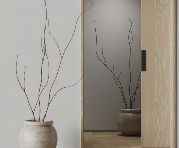 Wabi-sabi Style Ground Green Plant Potted Plants-ID:160916098