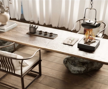 New Chinese Style Tea Tables And Chairs-ID:602037915