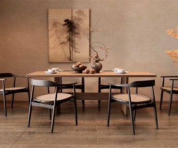 New Chinese Style Dining Table And Chairs-ID:735865121