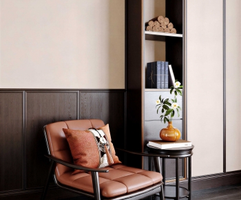 New Chinese Style Single Sofa-ID:917866959