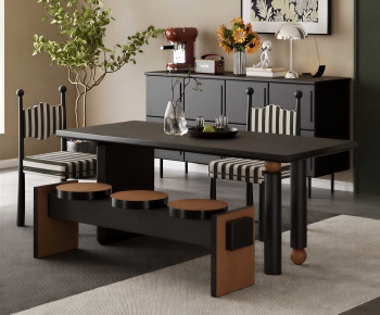 French Style Dining Table And Chairs-ID:178142076