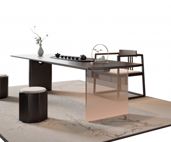 New Chinese Style Tea Tables And Chairs-ID:736666921