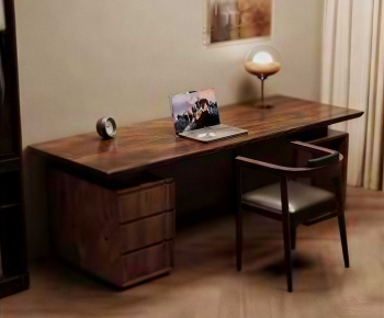 Modern Computer Desk And Chair-ID:563226943