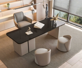 Modern Computer Desk And Chair-ID:204627048