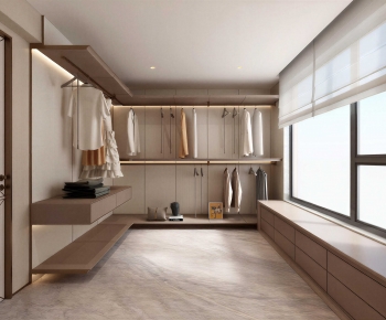 Modern Clothes Storage Area-ID:690932049