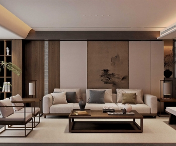 New Chinese Style A Living Room-ID:580975065