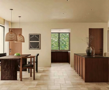 Wabi-sabi Style Dining Room-ID:538172966