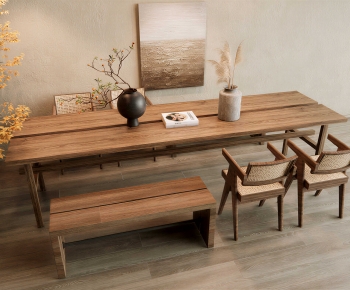 Wabi-sabi Style Dining Table And Chairs-ID:843729978