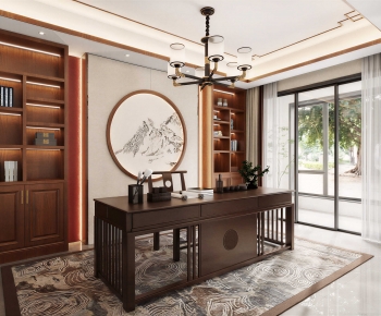 New Chinese Style Study Space-ID:908989951