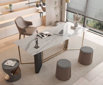 Modern Computer Desk And Chair-ID:251422883