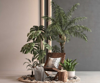 Modern Potted Green Plant-ID:675570014