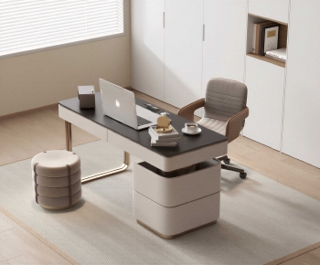 Modern Computer Desk And Chair-ID:732232094