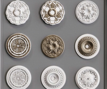 French Style Plaster Carved Top Plate-ID:666552075