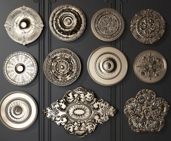 French Style Plaster Carved Top Plate-ID:708296062